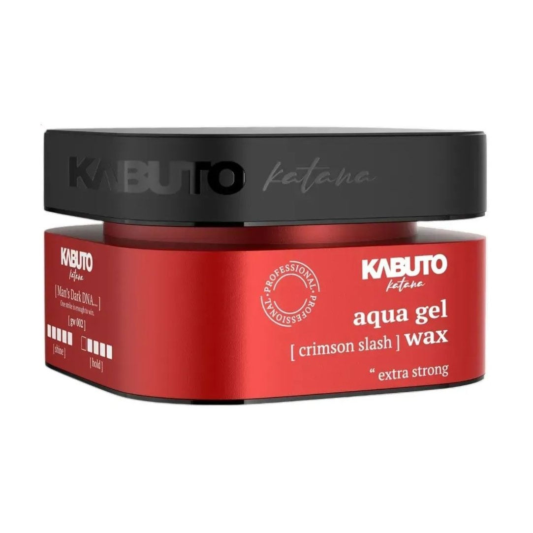 Чоловічий віск для укладання волосся Kabuto Katana Aqua Gel Wax, Crimson Slash Екстрасильна фіксація, 150 мл